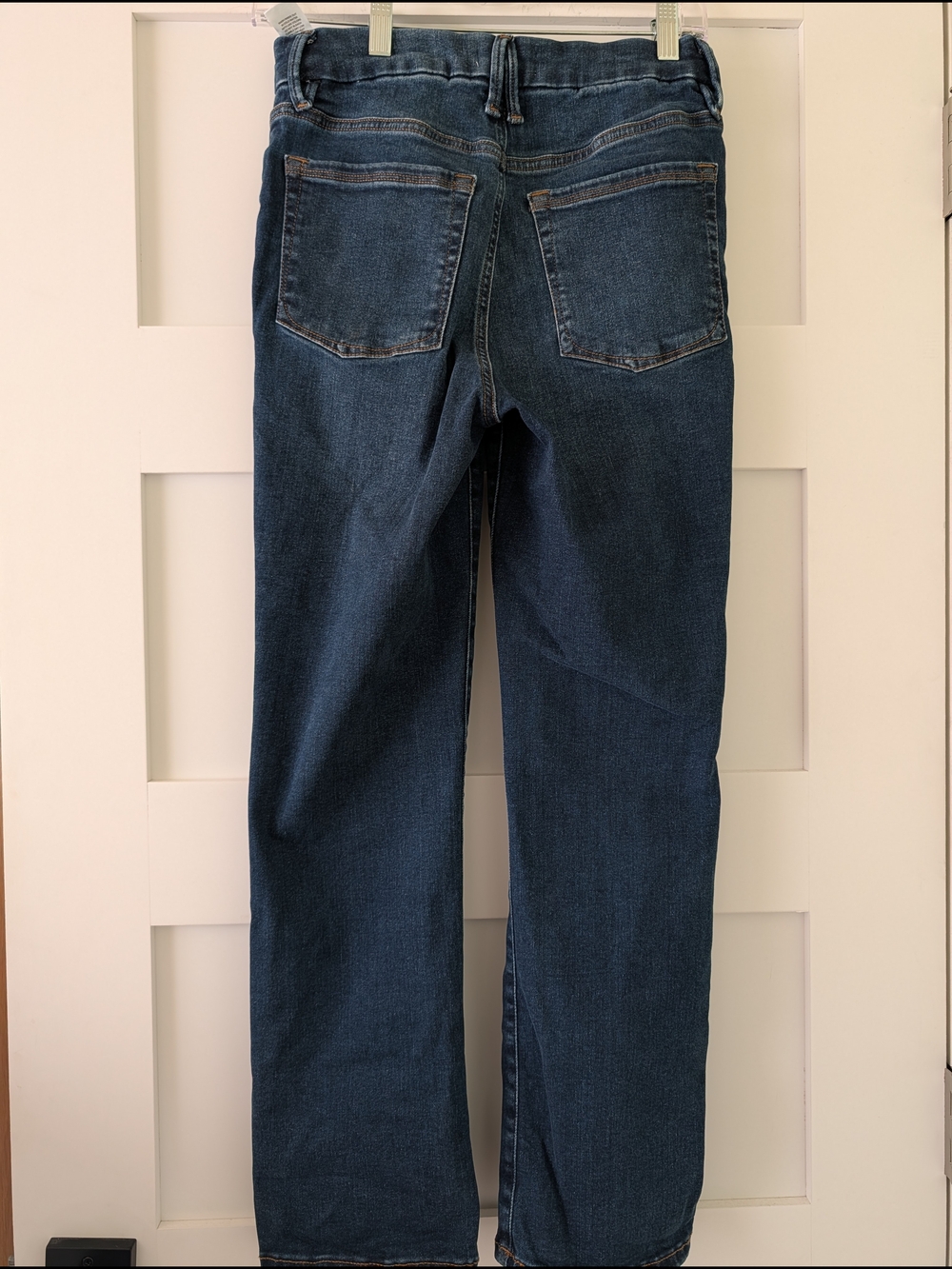 Good American Straight Leg Jeans - Size Small Dark Wash Stretch Denim - Pull On